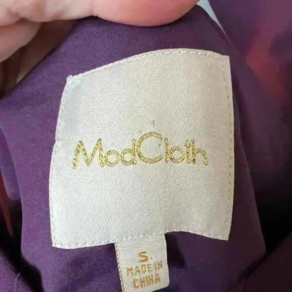 Formal Diamond Back Purple Strap Dress. Size S Mid Length - Picture 3 of 3